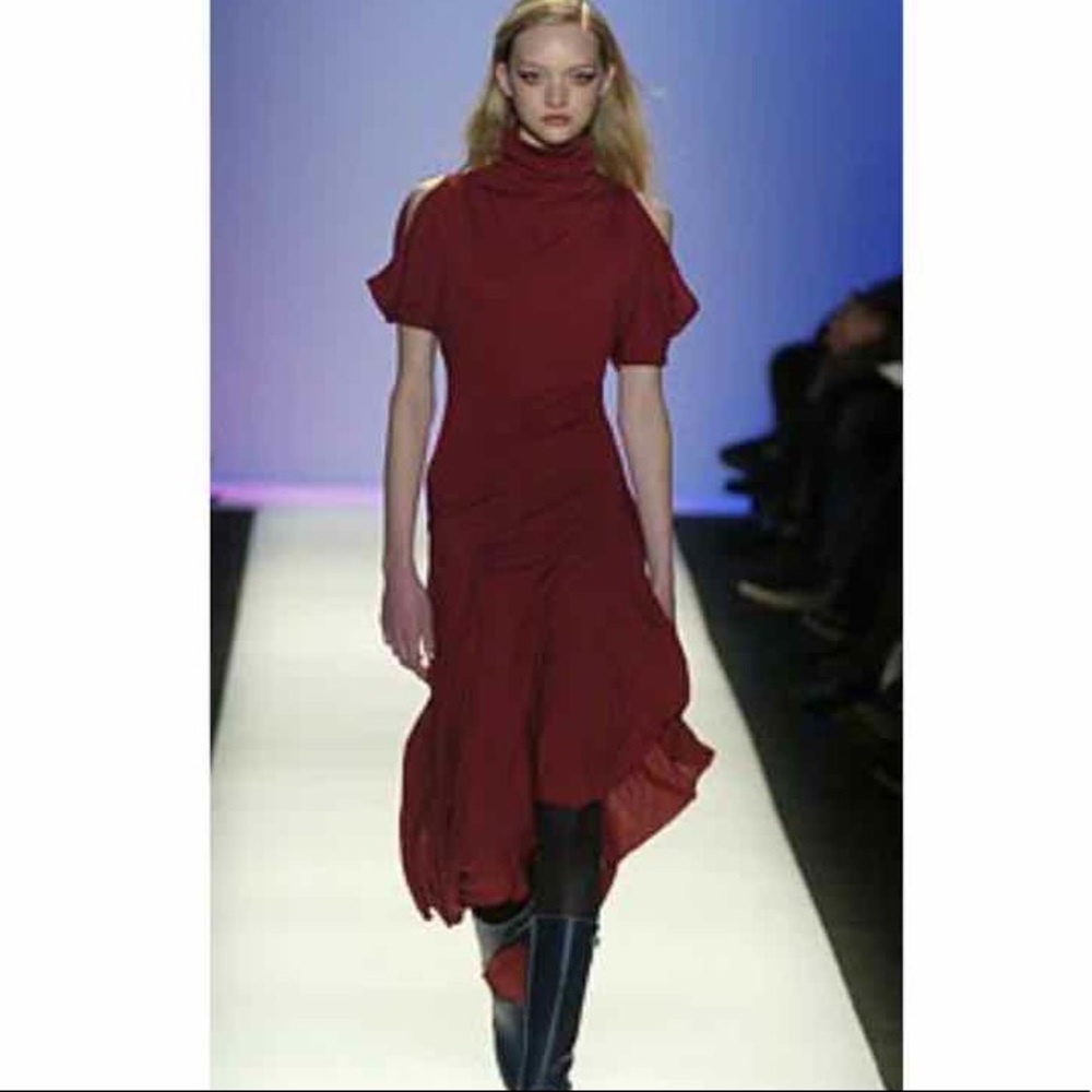BCBG Max azria collection red turtleneck dress xs